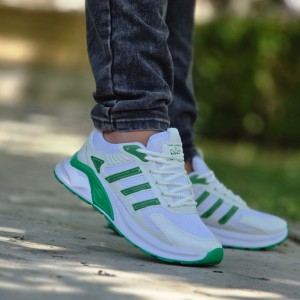 فروش بی نظیر  کفش اسپرت مردانه پسرانه مدل ادیداس راحت و مقاوم  رنگ سفید مشکی ارسال رایگان