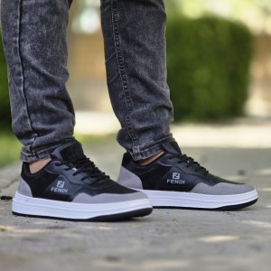 فروش ویژه کفش اسپرت ست زنانه و مردانه مدل فندی خاص و راحت  رنگ سفید طوسی قهوه ای