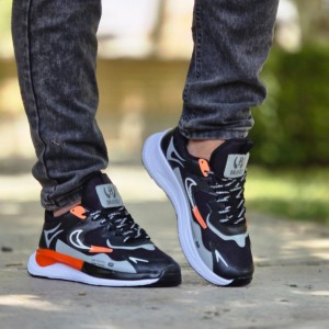 حراج  فوق العاده  کفش اسپرت مردانه پسرانه مدل نایک راحت و زیبا  رنگ مشکی طوسی  باارسال رایگان