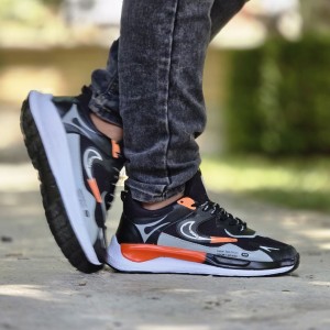 حراج  کفش اسپرت مردانه پسرانه مدل نایک منحصر بفرد و جدید رنگ مشکی طوسی  باارسال رایگان