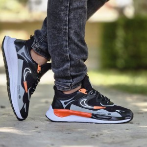 حراج  کفش اسپرت مردانه پسرانه مدل نایک منحصر بفرد و جدید رنگ مشکی طوسی  باارسال رایگان