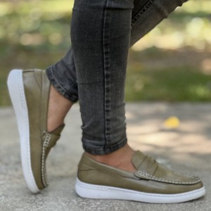 حراج کفش  کالج مردانه فوق العاده نرم و راحت  رنگ زیتونی