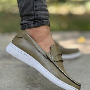 حراج کفش  کالج مردانه فوق العاده نرم و راحت  رنگ زیتونی