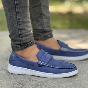 حراج استثنایی کفش  کالج مردانه پسرانه شیک وجذاب رنگ سورمه ای باارسال رایگان