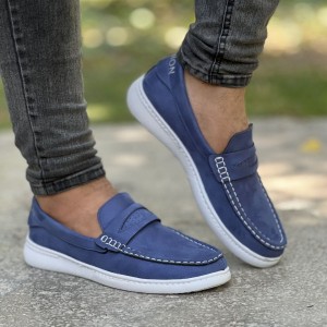 حراج استثنایی کفش  کالج مردانه پسرانه شیک وجذاب رنگ سورمه ای باارسال رایگان