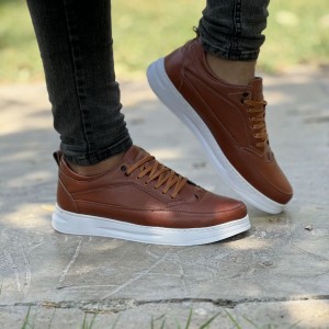 فروش خاص کفش اسپرت مردانه پسرانه  مدل ونس  راحت و زیبا  رنگ قهوه ای ارسال رایگان