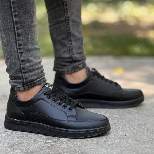 حراج فوق العاده کفش اسپرت مردانه  مدل ونس باکیفیت و پرفروش  رنگ مشکی تمام  کد 3406