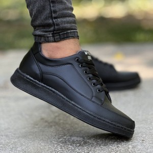 حراج فوق العاده کفش اسپرت مردانه  مدل ونس باکیفیت و پرفروش  رنگ مشکی تمام  کد 3406