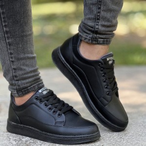 حراج فوق العاده کفش اسپرت مردانه  مدل ونس باکیفیت و پرفروش  رنگ مشکی تمام  کد 3406