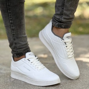 حراج ویژه کفش اسپرت مردانه پسرانه  مدل اسکیچرز   مناسب برای خاص  پسند ها رنگ سفید کد3411