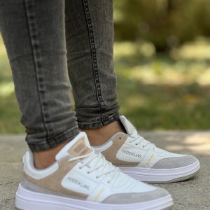 فروش ویژه کفش اسپرت ست زنانه و مردانه مدل فندی خاص و راحت  رنگ سفید طوسی قهوه ای