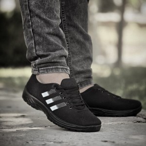 فروش ویژه کفش اسپرت مردانه پسرانه مدل ادیداس  قابل شستشو با ماشین لباسشویی رنگ مشکی