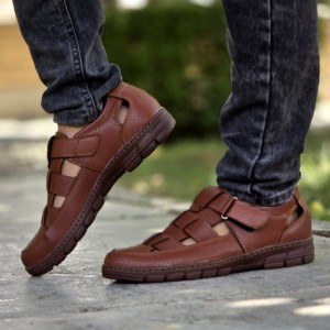 فروش شگفت انگیز کفش تابستانه مردانه پرفروش و عالی  رنگ مشکی باارسال رایگان