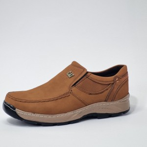 حراج این هفته  کفش طبی استاندارد اداری مجلسی مردانه زیره نرم و راحت رنگ قهوه ای روشن باارسال رایگان