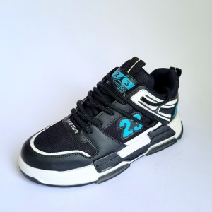 فروش باکیفیت کفش اسپرت مردانه پسرانه مدل جردن 23 رنگ مشکی سفید آبی بی نظیر با ارسال رایگان