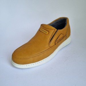 فروش بی نظیر کفش مجلسی اداری مردانه پسرانه مقاوم   و پر فروش رنگ خردلی  باارسال رایگان