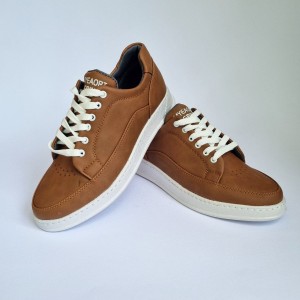 تخفیف ویژه کفش اسپرت مردانه پسرانه  مدل ونس رنگ قهوه ای مقاوم با ارسال رایگان