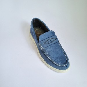 فروش ویژه کفش  کالج مردانه پسرانه بسیار با کیفیت و مقاوم رنگ آبی باارسال رایگان