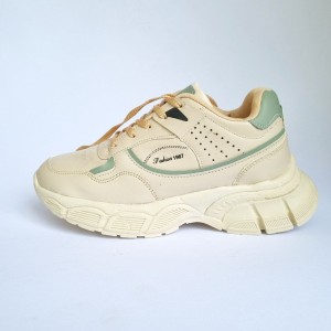 فروش شگفت آور کفش اسپرت دخترانه مدل فشیون بسیارجذاب و مقاوم   رنگ  کرم سبز     باارسال رایگان