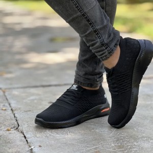 حراج فوق العاده  کفش اسکیچرز مردانه طبی زیبا و بادوام رنگ مشکی باارسال رایگان