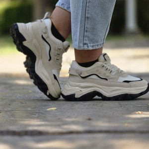 کفش اسپرت ونس دخترانه زنانه مدل فشیون رنگ سفید طوسی قرمز شیک