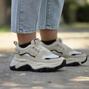 کفش اسپرت ونس دخترانه زنانه مدل فشیون رنگ سفید طوسی قرمز شیک