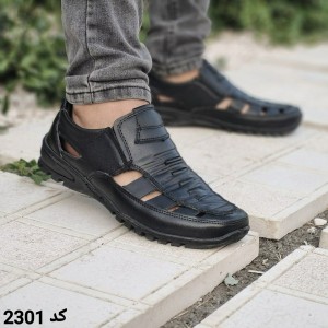 کفش صندل تابستانه مردانه مدل جدید  رنگ مشکی تمام کد 2301