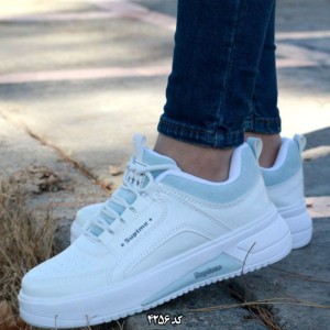 کفش اسپرت ونس دخترانه زنانه مدل suptme رنگ سفید آبی کد 4256