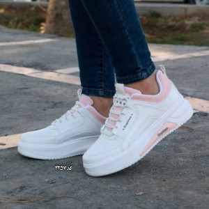 کفش اسپرت ونس دخترانه زنانه مدل suptme رنگ سفید صورتی کد 4257