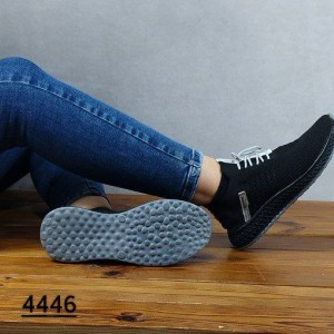 کفش اسپرت دخترانه و زنانه مدل جورابی رنگ مشکی صورتی4195