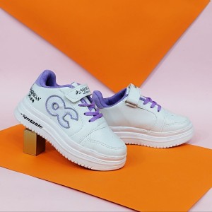 کفش کتونی  اسپرت بچگانه مدل فشیون رنگ  سفید بنفش