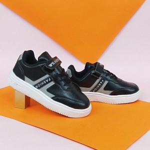 کفش کتونی  اسپرت بچگانه مدل فشیون رنگ  مشکی طوسی