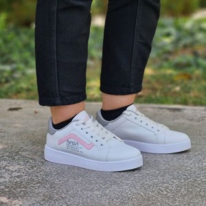 کفش اسپرت ونس دخترانه خااااص مدل  ناسا سفید صورتی