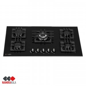 خرید اقساطی اجاق گاز صفحه ای 5 شعله شیشه ای ولگا مدل VG-520