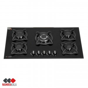 خرید اقساطی اجاق گاز صفحه ای 5 شعله شیشه ای ولگا مدل VG 540
