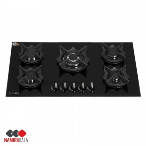 خرید اقساطی اجاق گاز صفحه ای 5 شعله شیشه ای ولگا مدل VG-560