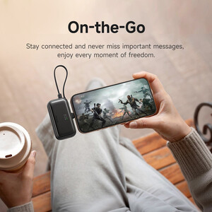 خرید پاوربانک 22.5 وات 5000 با کابل و پورت متصل تایپ سی مک دودو