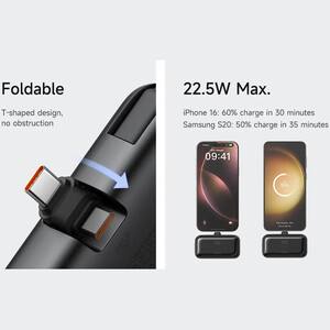 پاوربانک 5000 با کابل و پورت  تایپ سی مک دودو