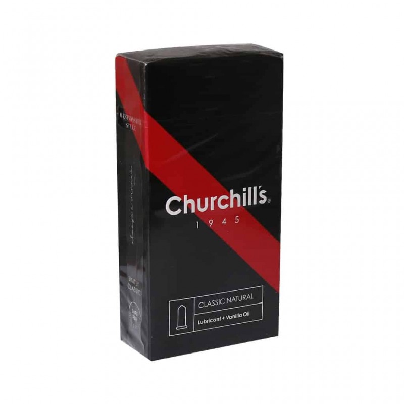 کاندوم با فرم بدنه ساده چرچیلز حاوی اسانس وانیل و روان کننده