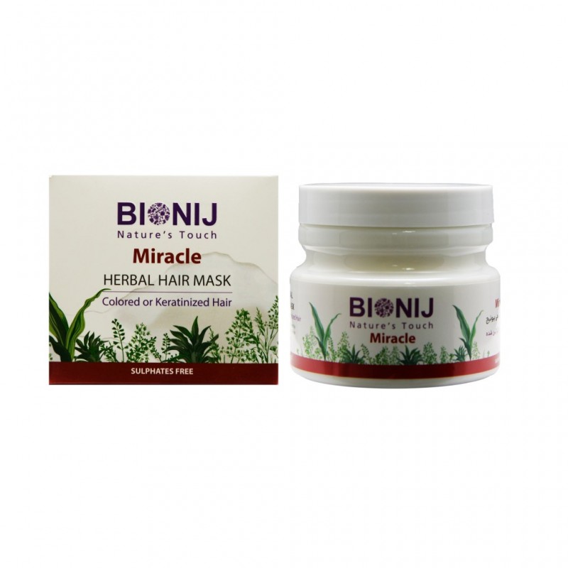 ماسک گیاهی موی رنگ شده و کراتین شده بیونیج ( Miracle)