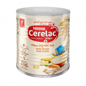 سرلاک چند غله چند میوه به همراه شیر