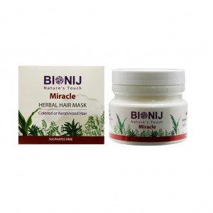 ماسک گیاهی موی رنگ شده و کراتین شده بیونیج ( Miracle)