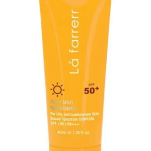 کرم ضد آفتاب و ضد لک بی رنگ لافارر Spf50 پوست چرب و مستعد آکنه | Lafarrerr Sunscreen Anti Spot Cream SPF50 for Oily Skin