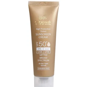 کرم ضد آفتاب رنگی سینره SPF50 بژ طبیعی 50 میلی لیتر | Cinere High Protection Tinted Sunscreen Cream SPF50 50ml