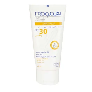 کرم ضد آفتاب لیدی Spf30 هیدرودروم 50 گرم  Hydroderm Tinted Total Sunblock Cream Lady SPF30 50 gr l