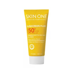 کرم ضد آفتاب بدون رنگ اسکین وان Spf50 پوست مختلط تا چرب 40 میلی لیتر | Skin One Sunscreen Fluid Spf50 For Oily Skin 40ml