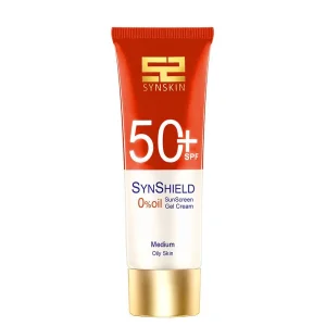 کرم ژل ضد آفتاب رنگ بژ مدیوم ساین اسکین SPF50 پوست چرب 50 میلی لیتر | Synskin Gel Cream Sunscreen Medium For Oily Skin SPF50