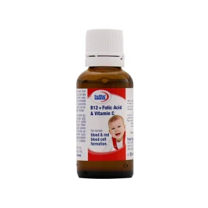 قطره فولیک اسید B12 و ویتامین C یوروویتال 30 میلی لیتر | Eurho Vital B12 And Folic Acid And Vitamin C 30ml