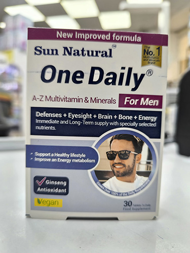 Sun Natural One Daily Multivitamin For Men 30 Tabs 2