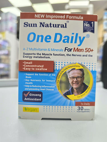 Sun Natural One Daily Multivitamin For Men 50 plus 30 Tabs 3